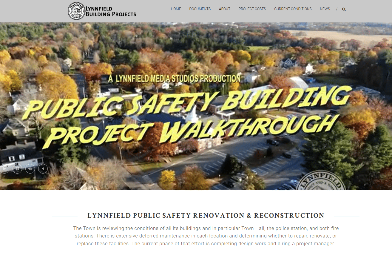 Town of Lynnfield Launches LynnfieldBuildingProjects.com to Keep Residents Informed About Proposed Public Safety Building Projects